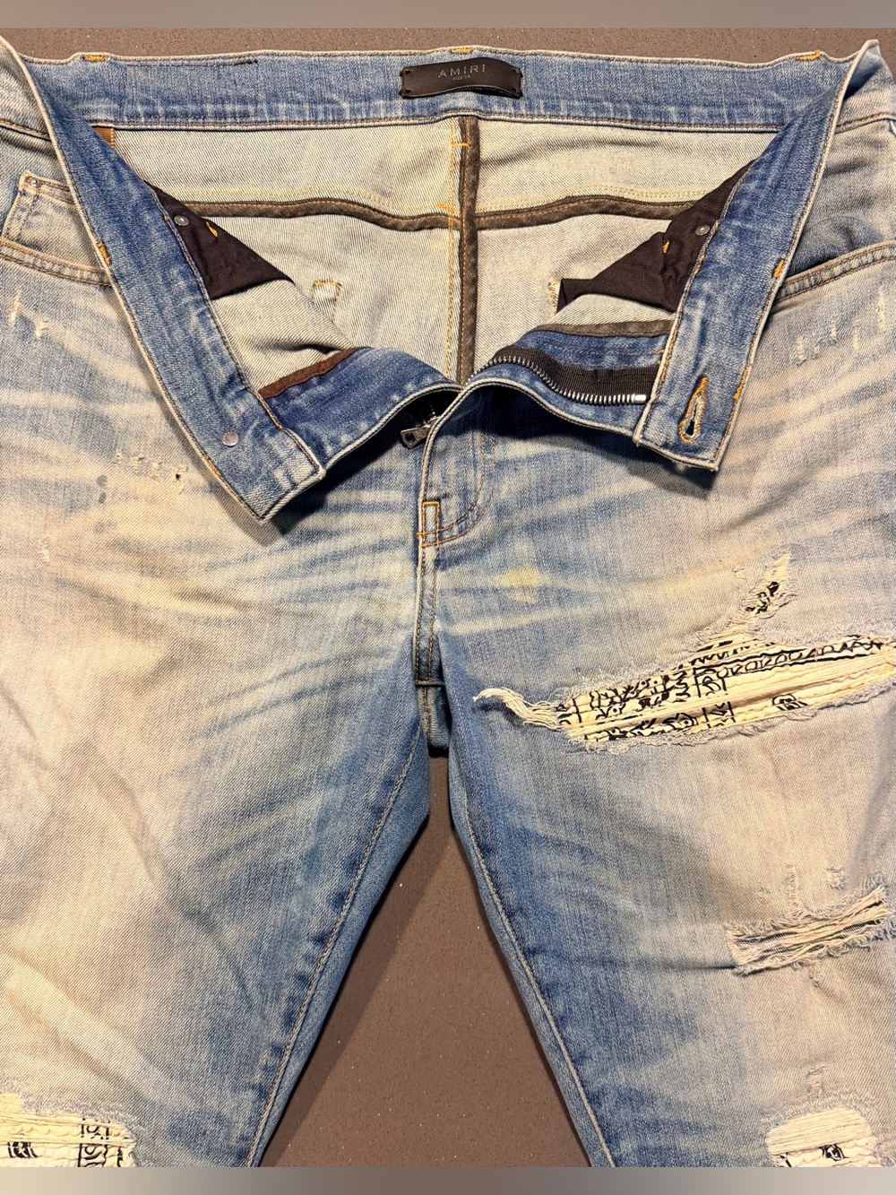 Men’s Amiri Bandana Jeans Size 36 - Picture 3 of 13